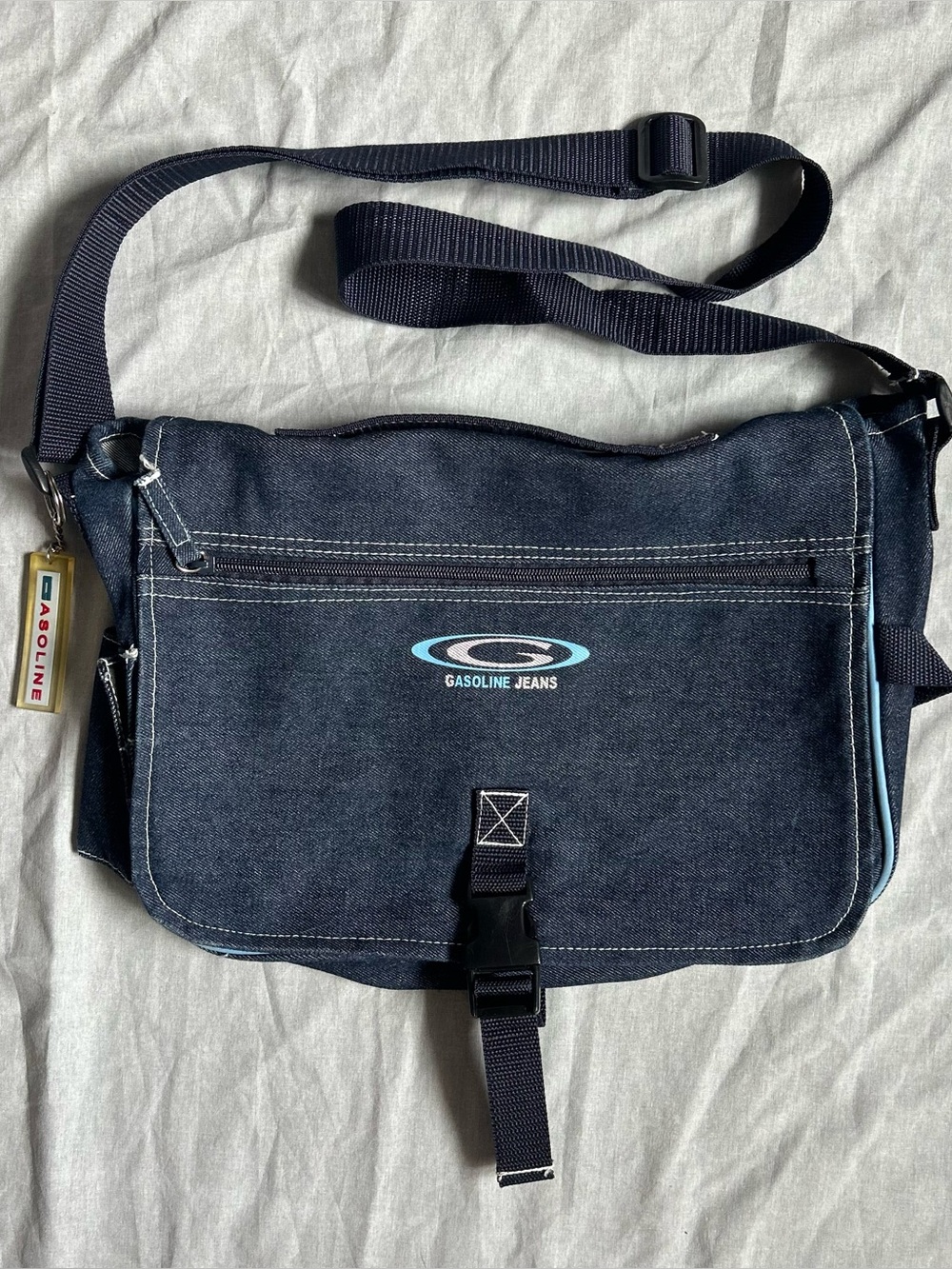 vintage Gasoline Jeans denim crossbody bag